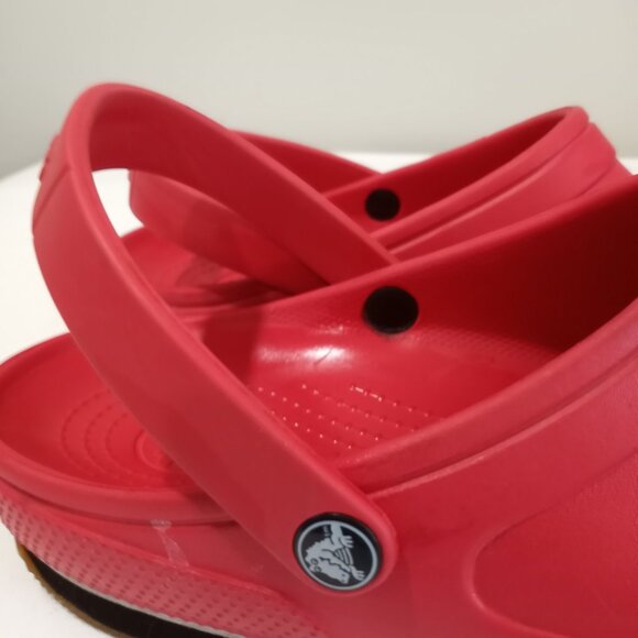 BRIGHT RED CROCS CLASSIC CLOGS MEN SIZE 12 M - Picture 6 of 8